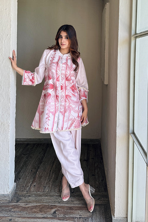 Pastel Pink Pakistani Kurta Set
