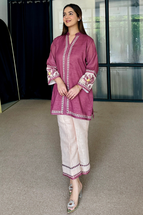 Rogue Pink Pakistani Kurta Set