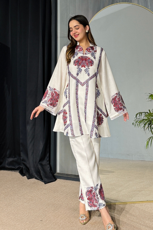 White Pakistani Kurta Set