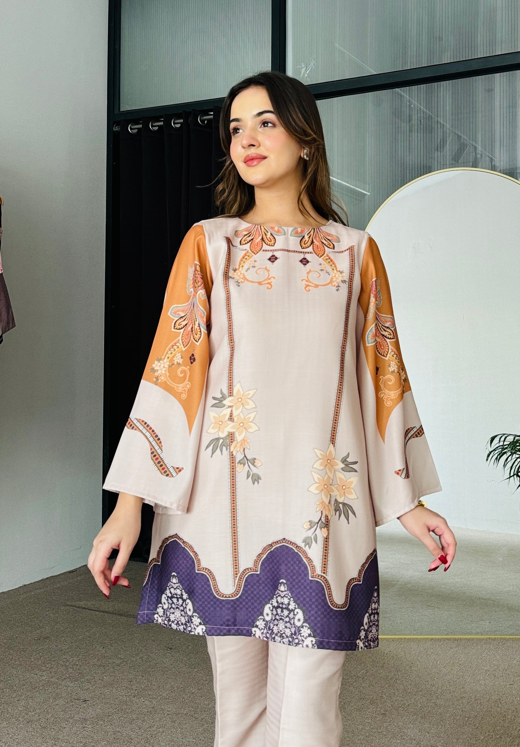 Sara Pastel Winter Kurta Set