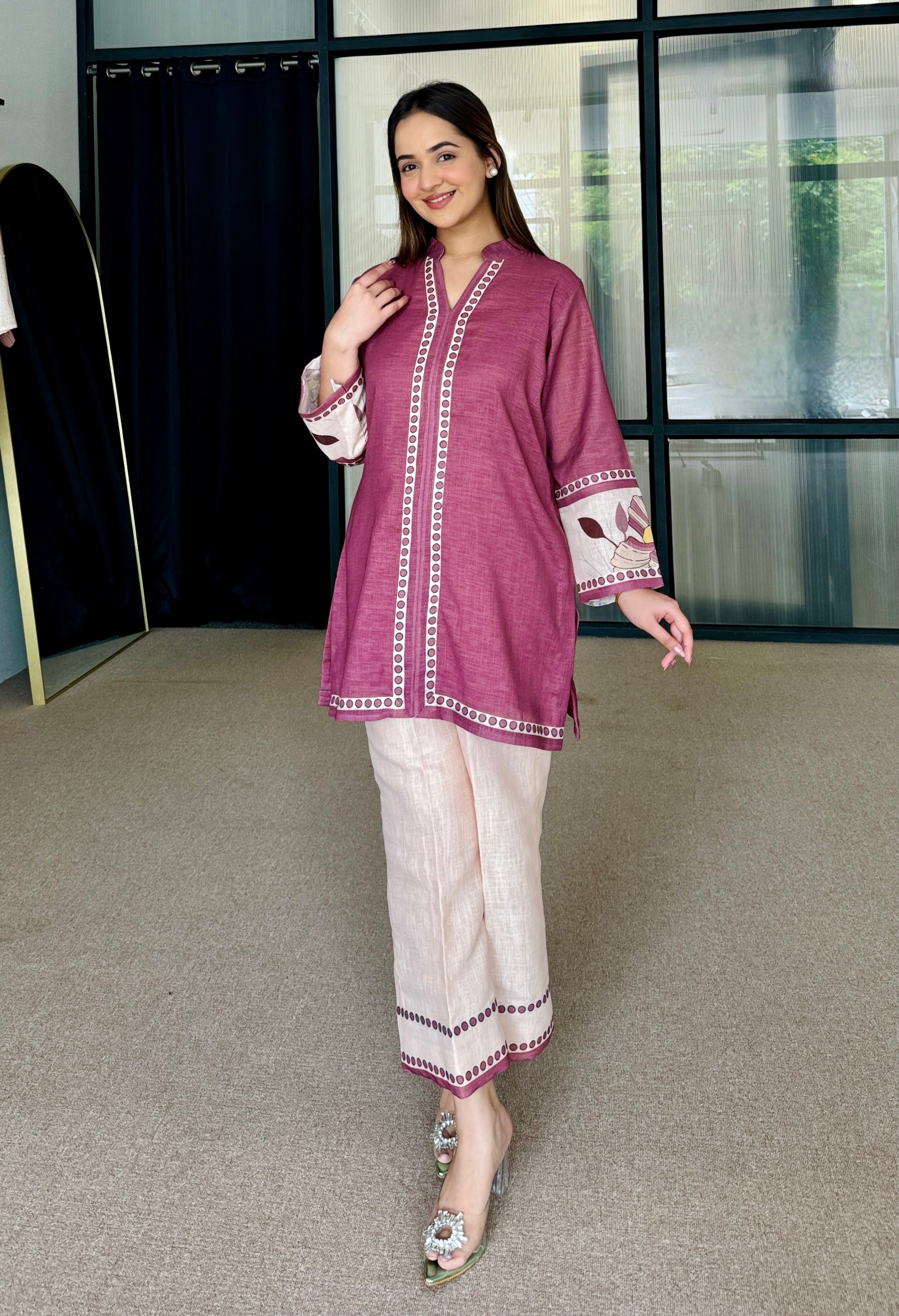 Rogue Pink Pakistani Kurta Set