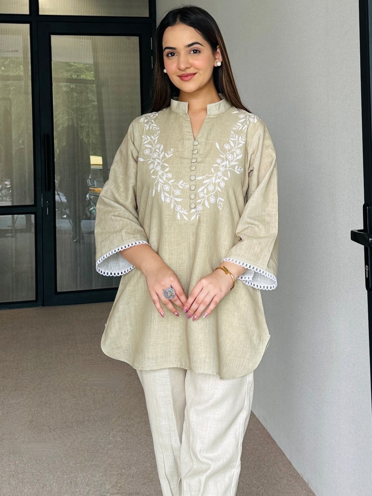 Pastel Green Pakistani Kurta Set