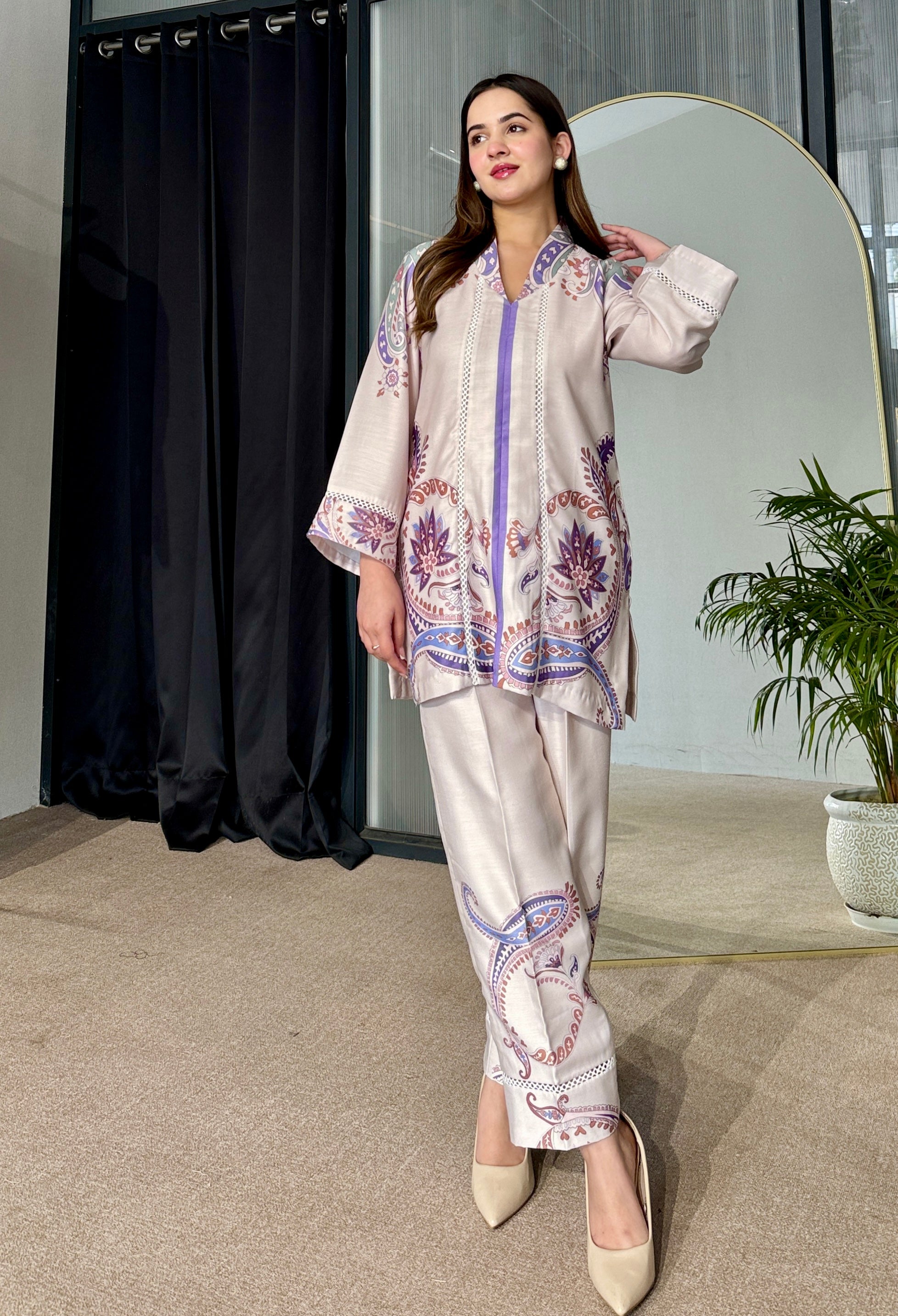 Serenity Paisley Pakistani Kurta Set