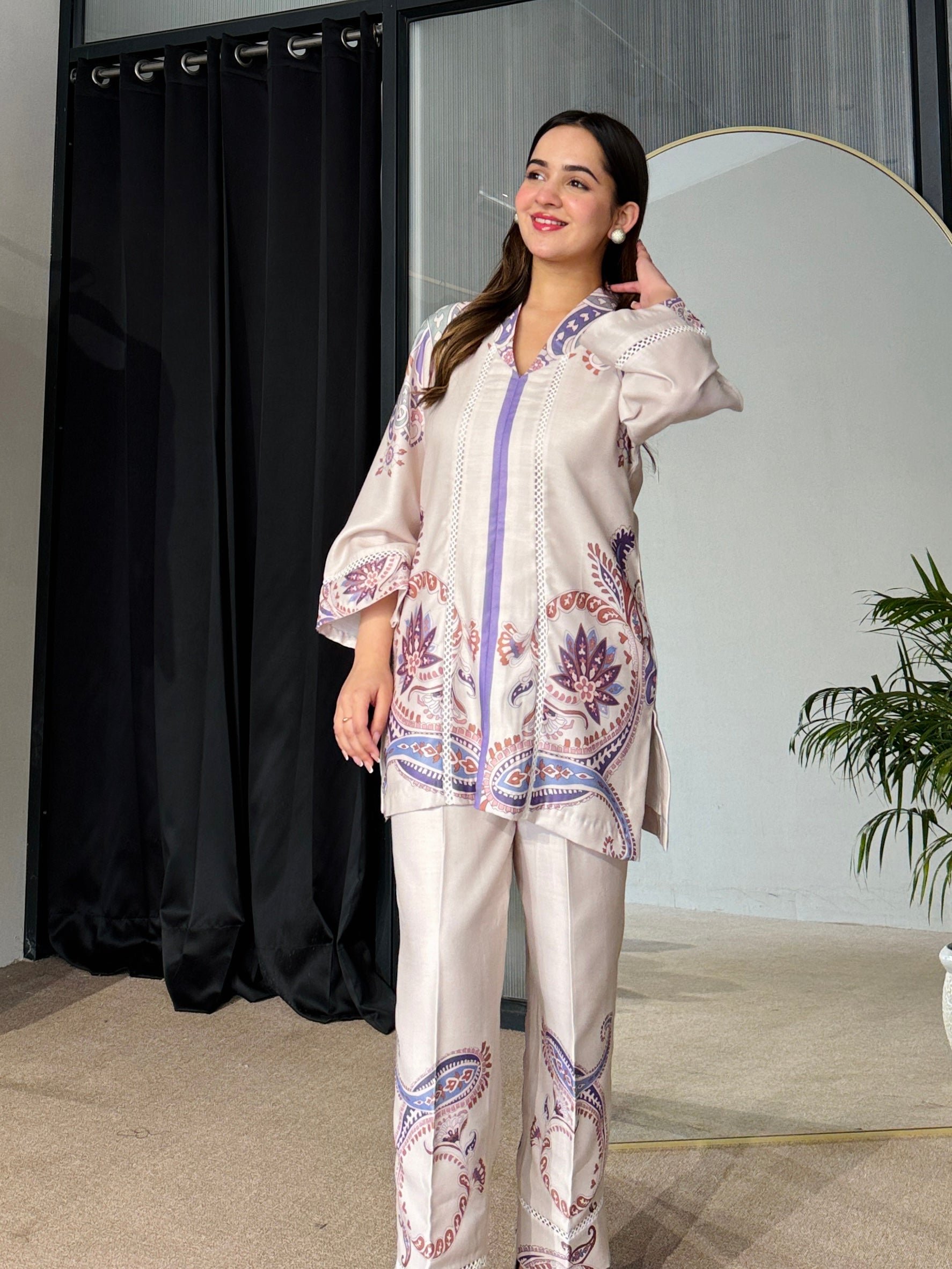 Serenity Paisley Pakistani Kurta Set