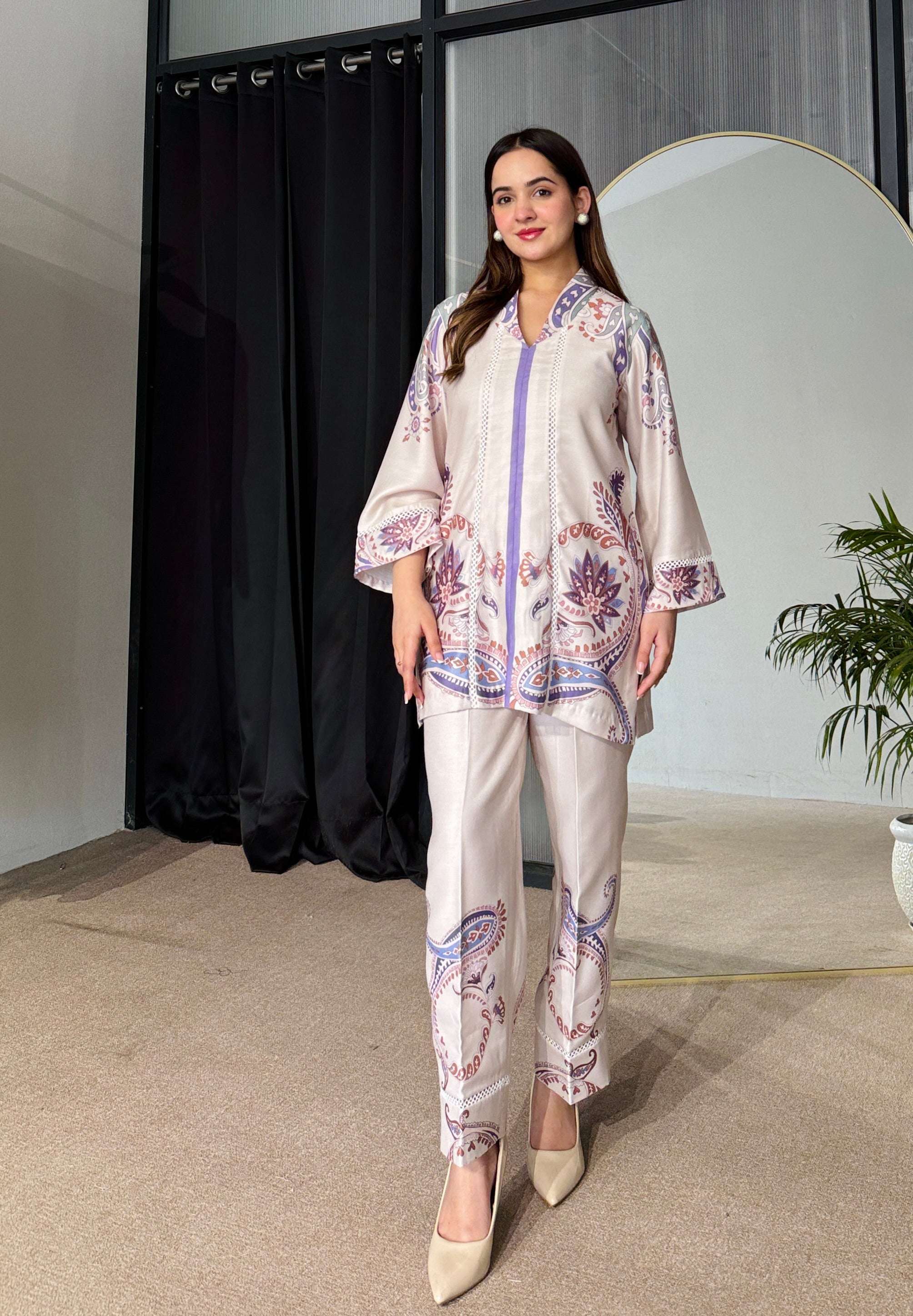 Serenity Paisley Pakistani Kurta Set