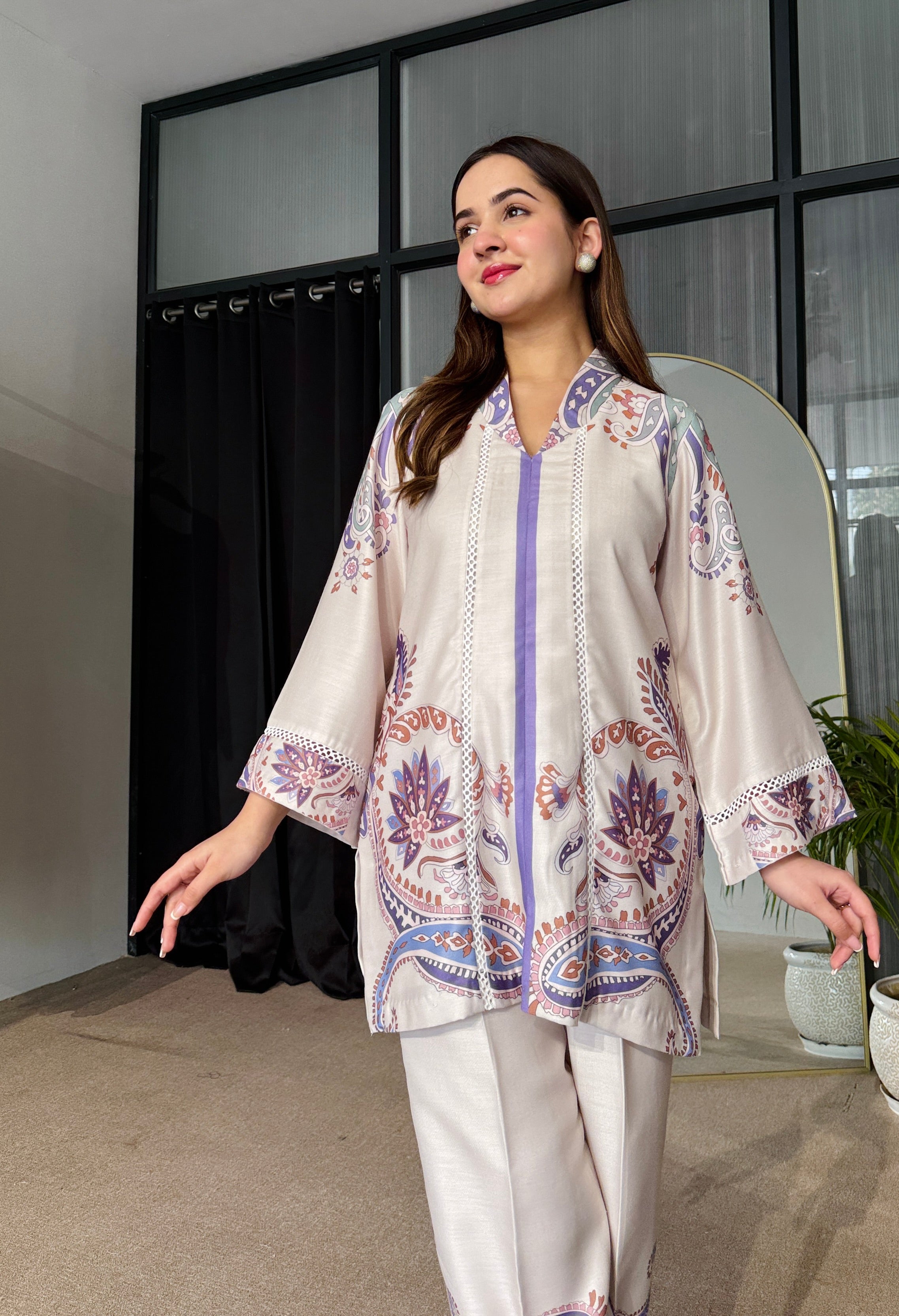 Serenity Paisley Pakistani Kurta Set